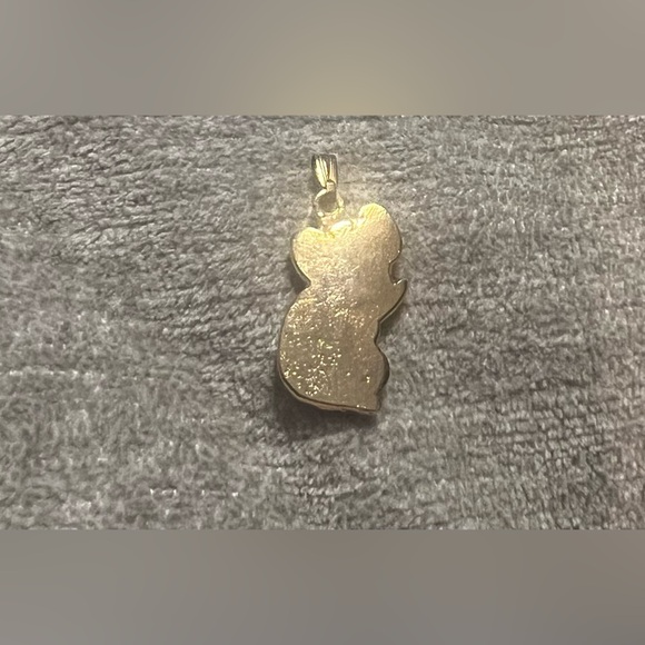 ⭐️VTG Gold Tone Black Enamel Koala Bear Charm With Embedded Australian Opal - Picture 12 of 13